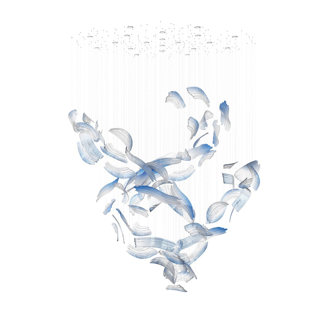 Brush Art Glass Chandelier