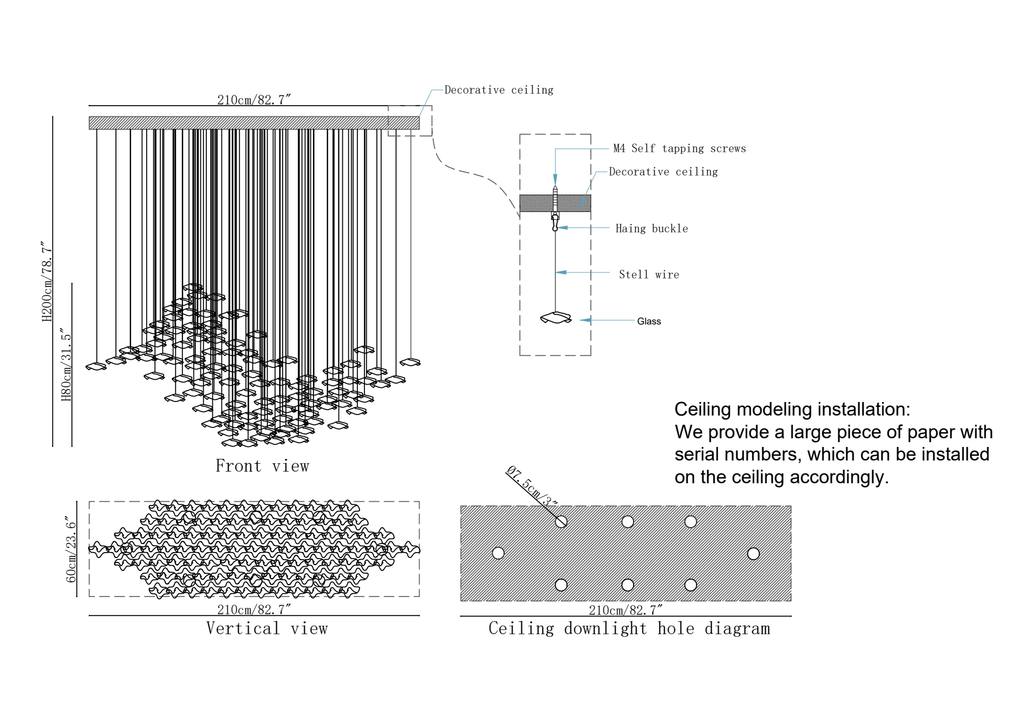 Tidal Art Glass Pendants Lamp