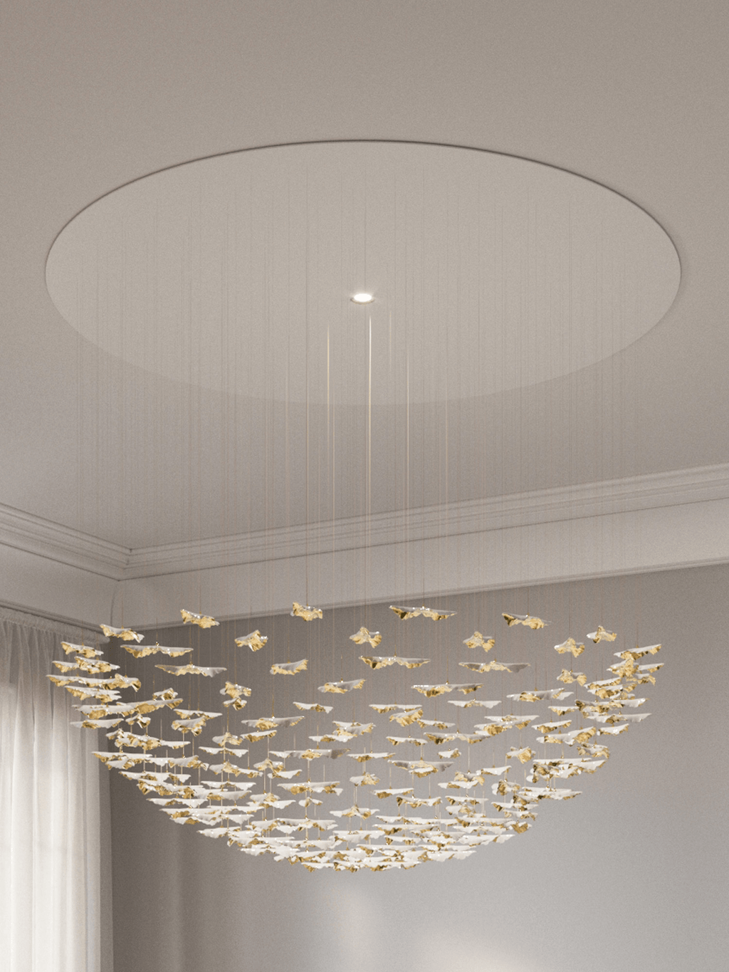Leaf Twisted Sculptural Customize Chandelier