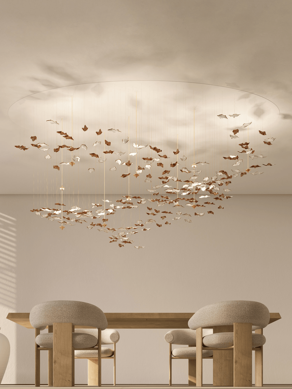 Leaf Twisted Sculptural Customize Chandelier