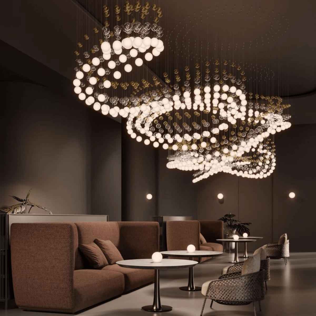 Pearl Curtain Customize Chandelier