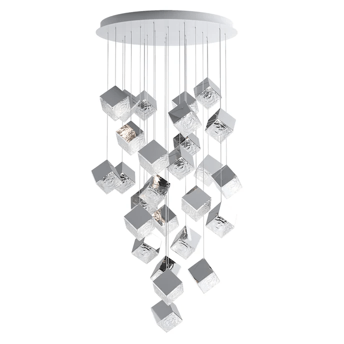 Cubic Luster Cascade Chandelier
