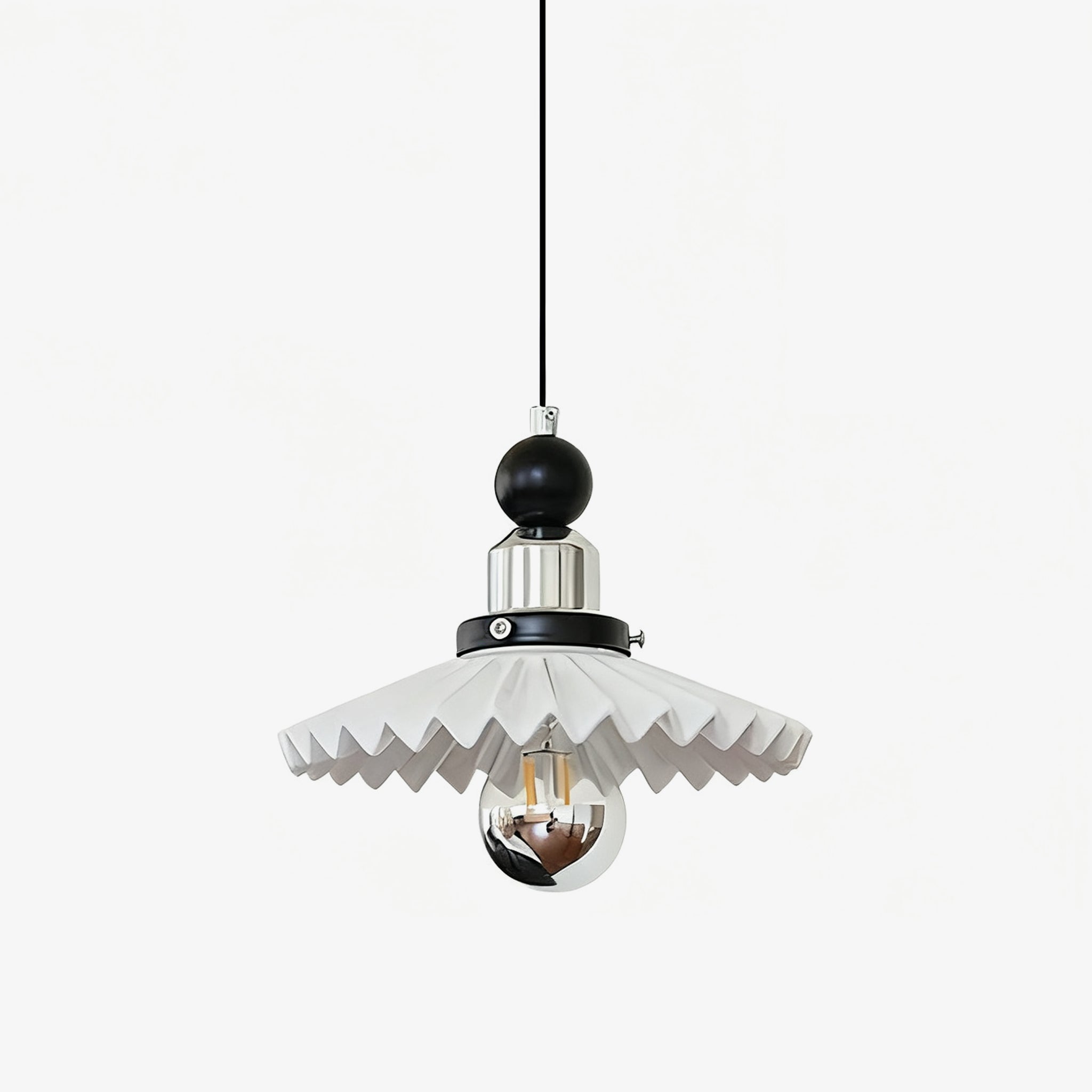 Pleated Petal Pendant Lamp