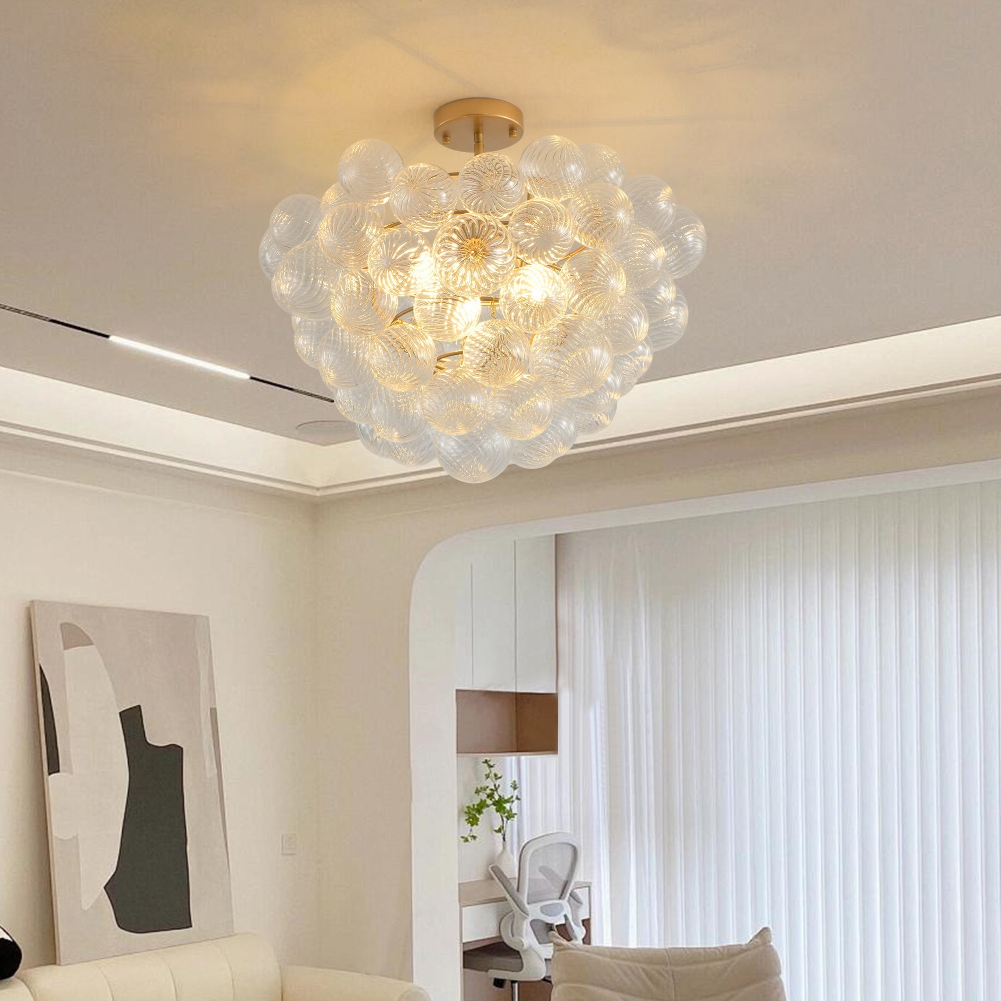 Golden Globe Chandelier B