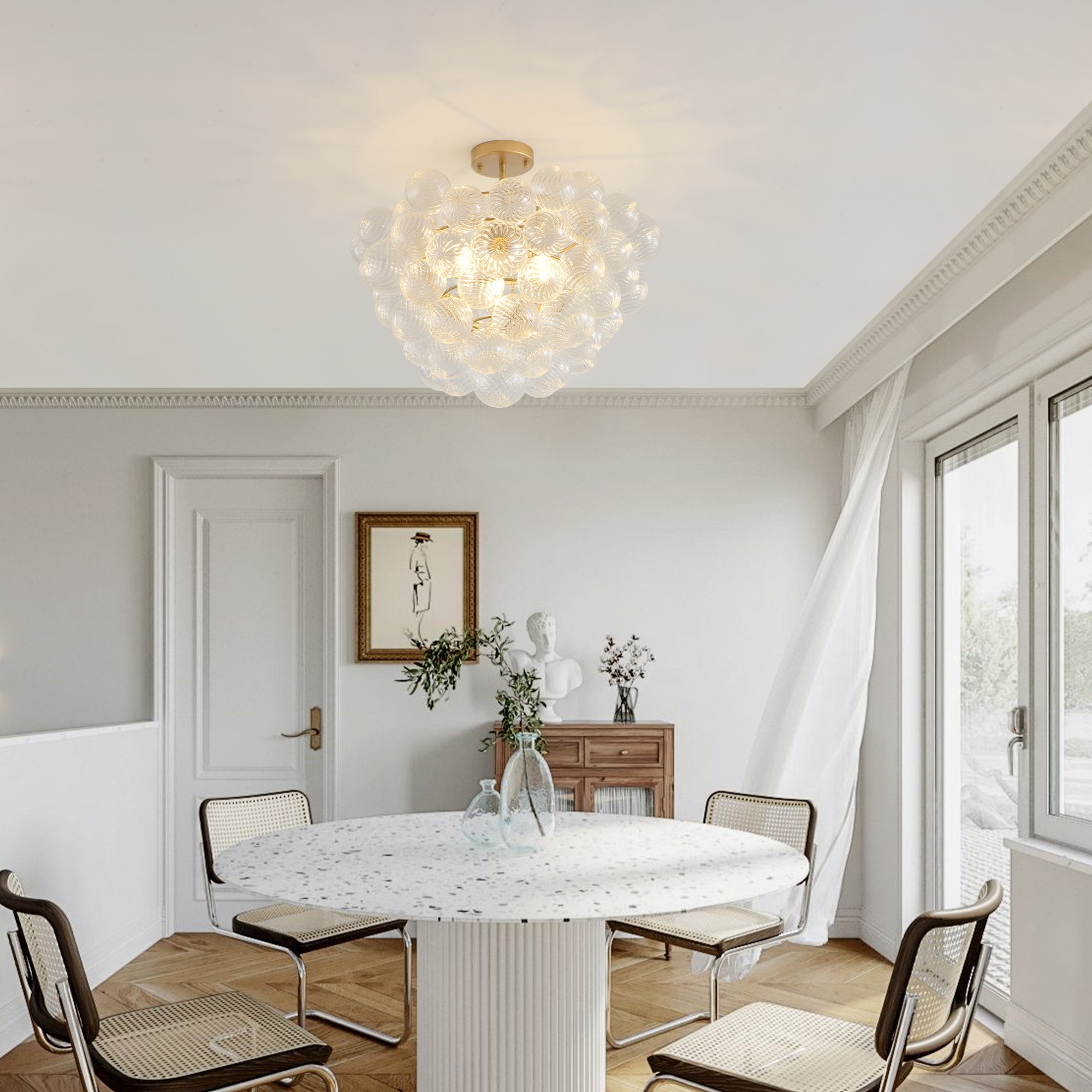 Golden Globe Chandelier B