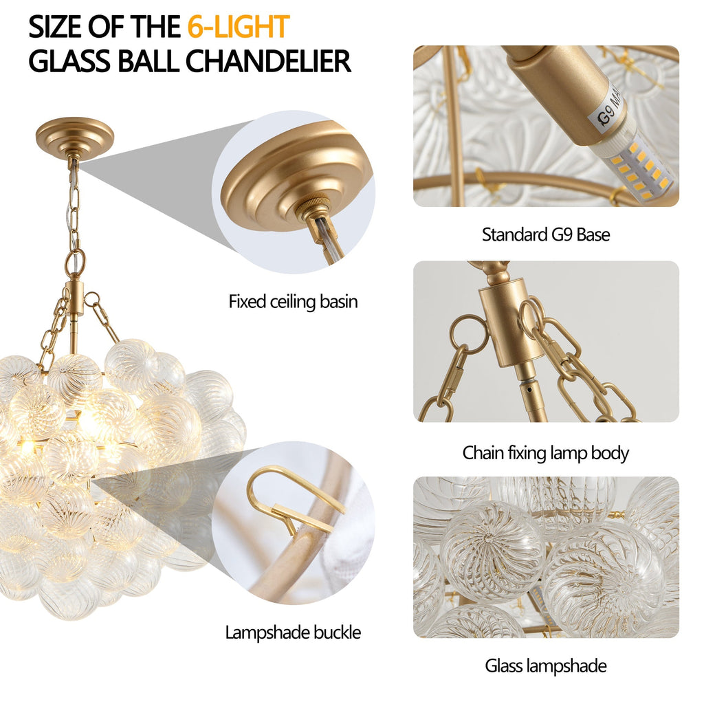 Golden Globe Chandelier
