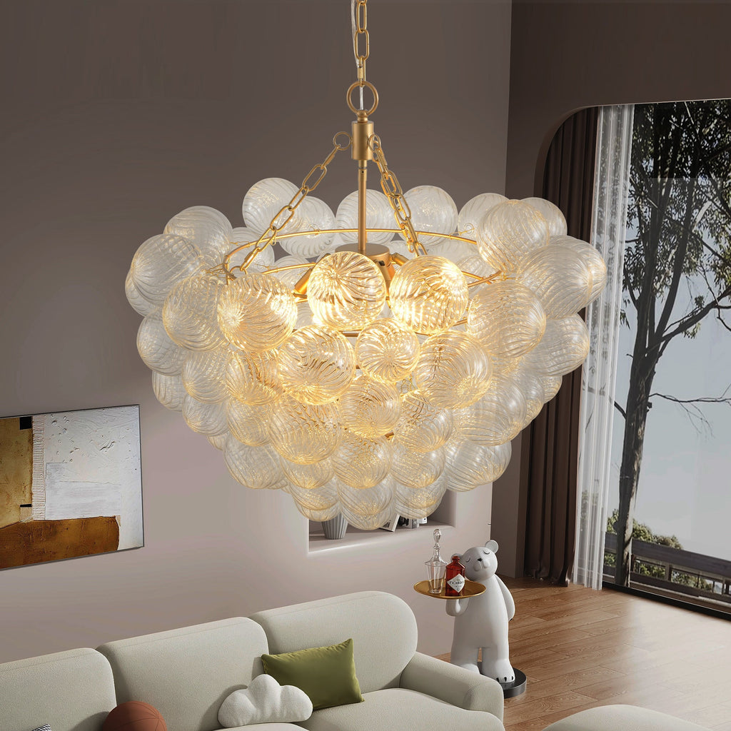 Golden Globe Chandelier