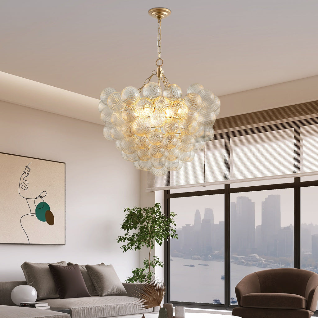 Golden Globe Chandelier