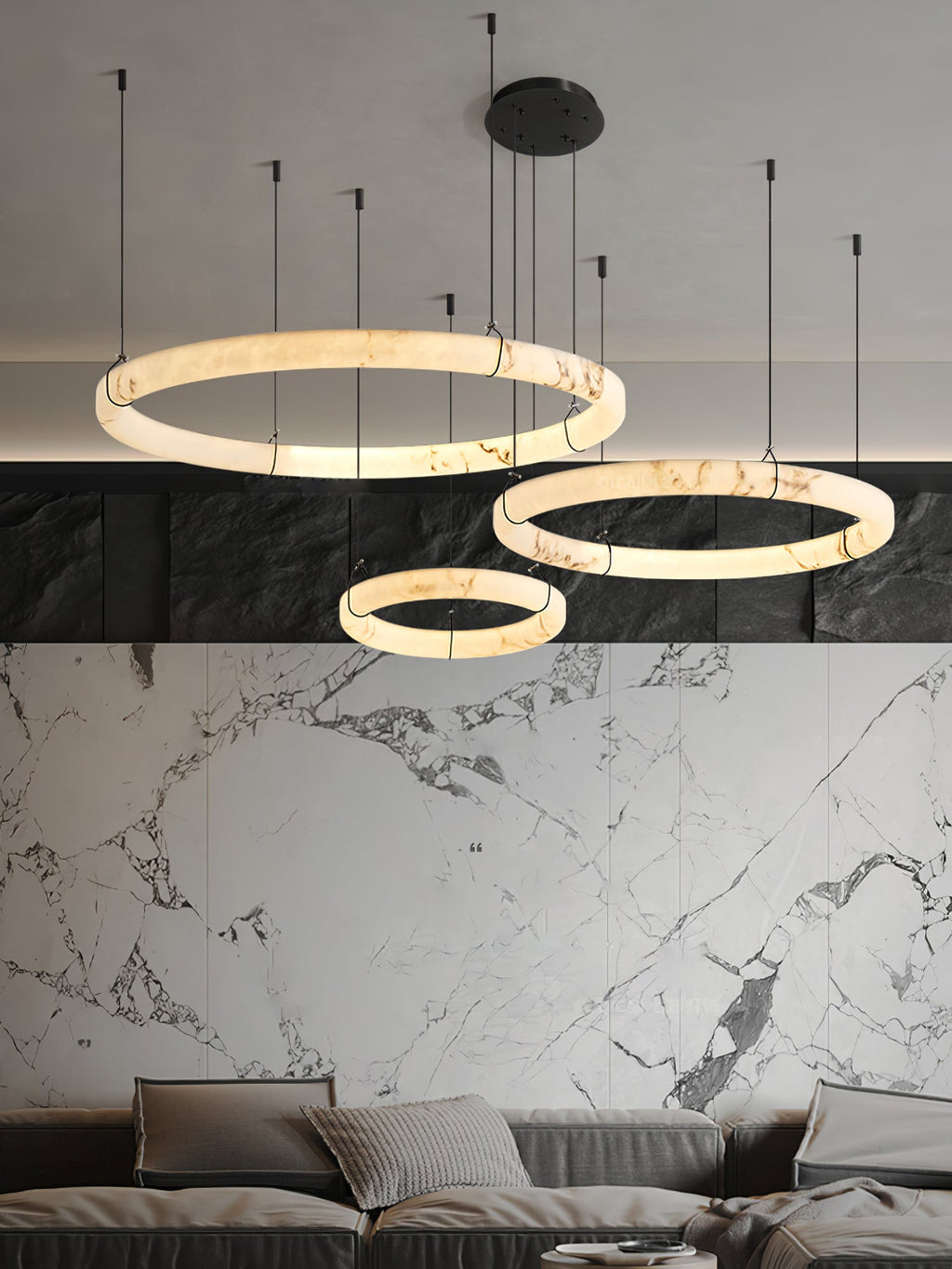 Alabaster Ring Pendant Lamp