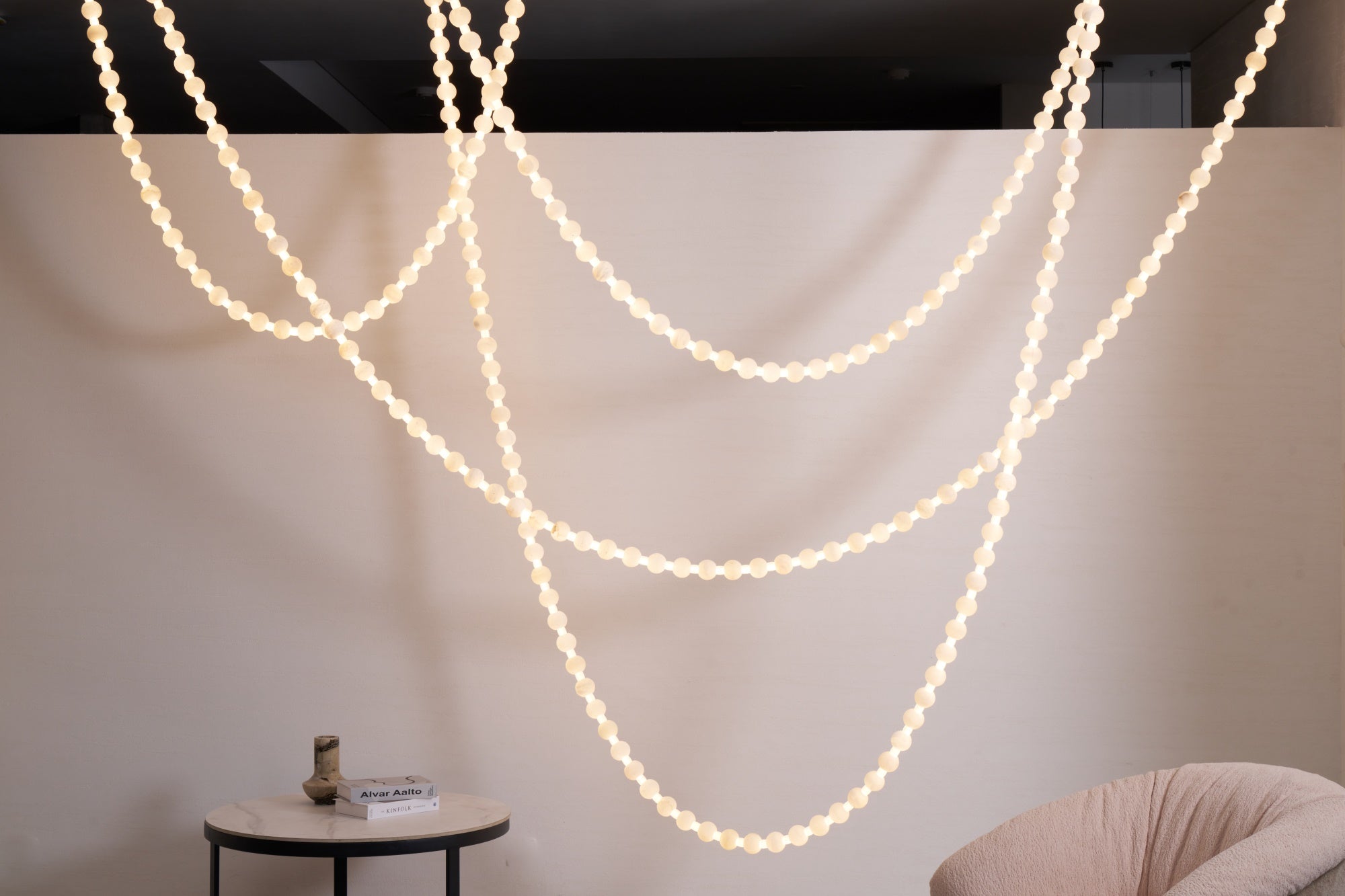 Alabaster Pearl Necklace Chandelier