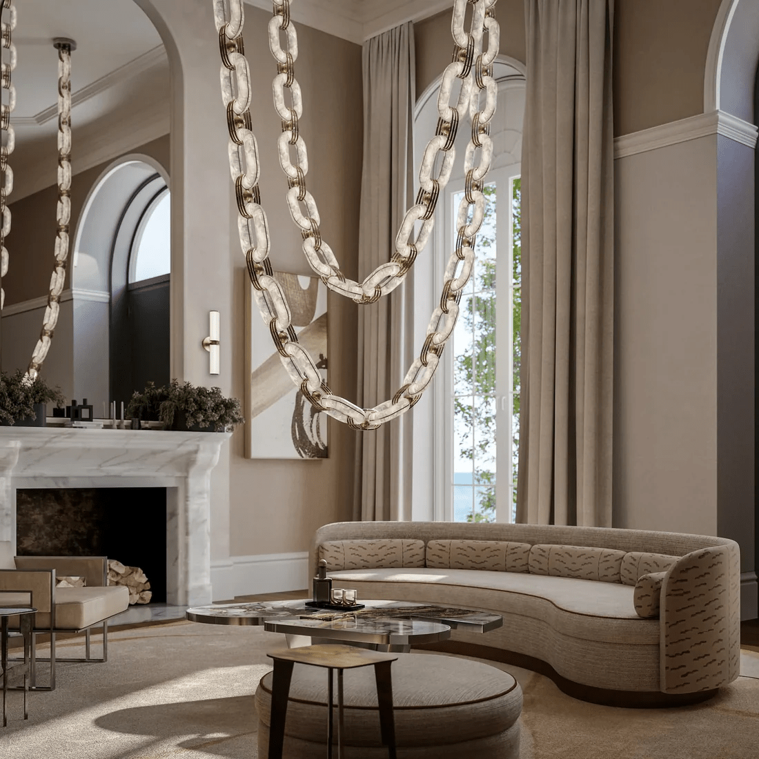 Chain Link Chandelier