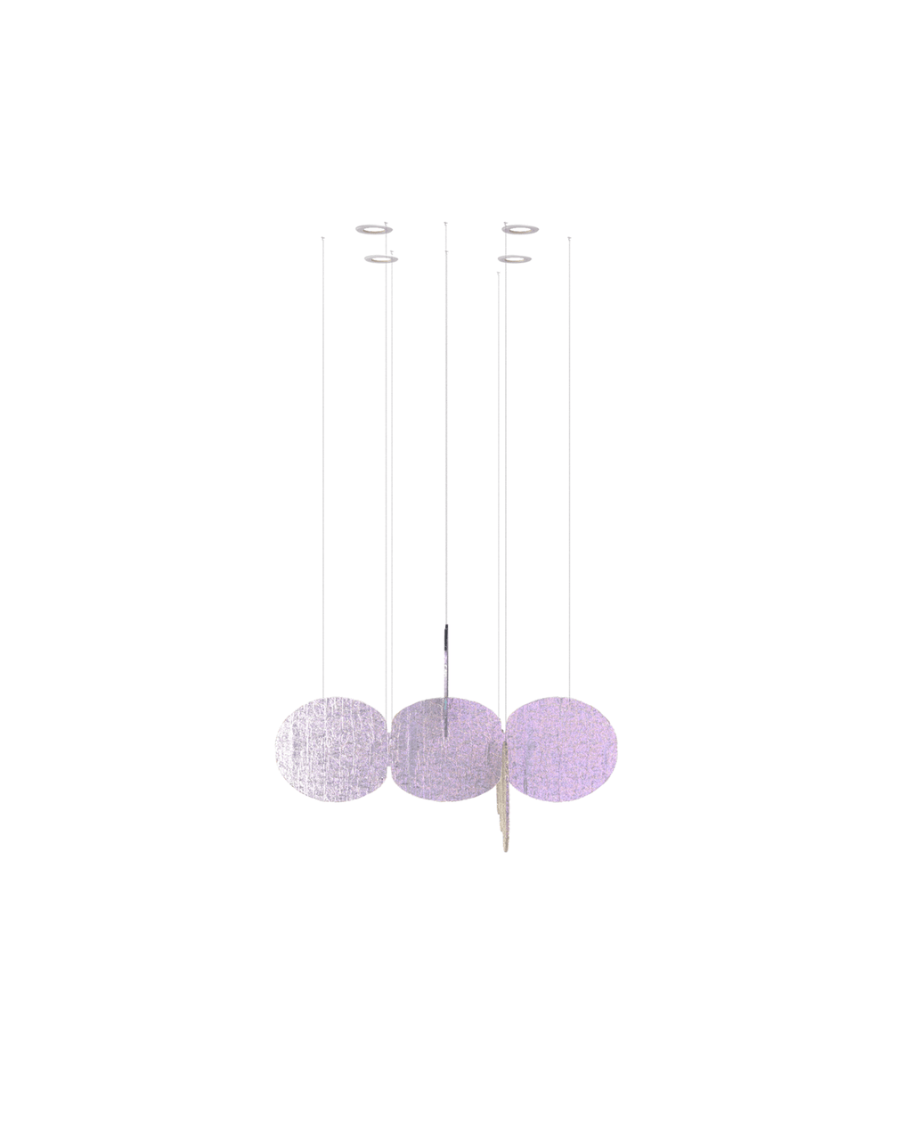 Clouds Iridescent Disc Chandelier