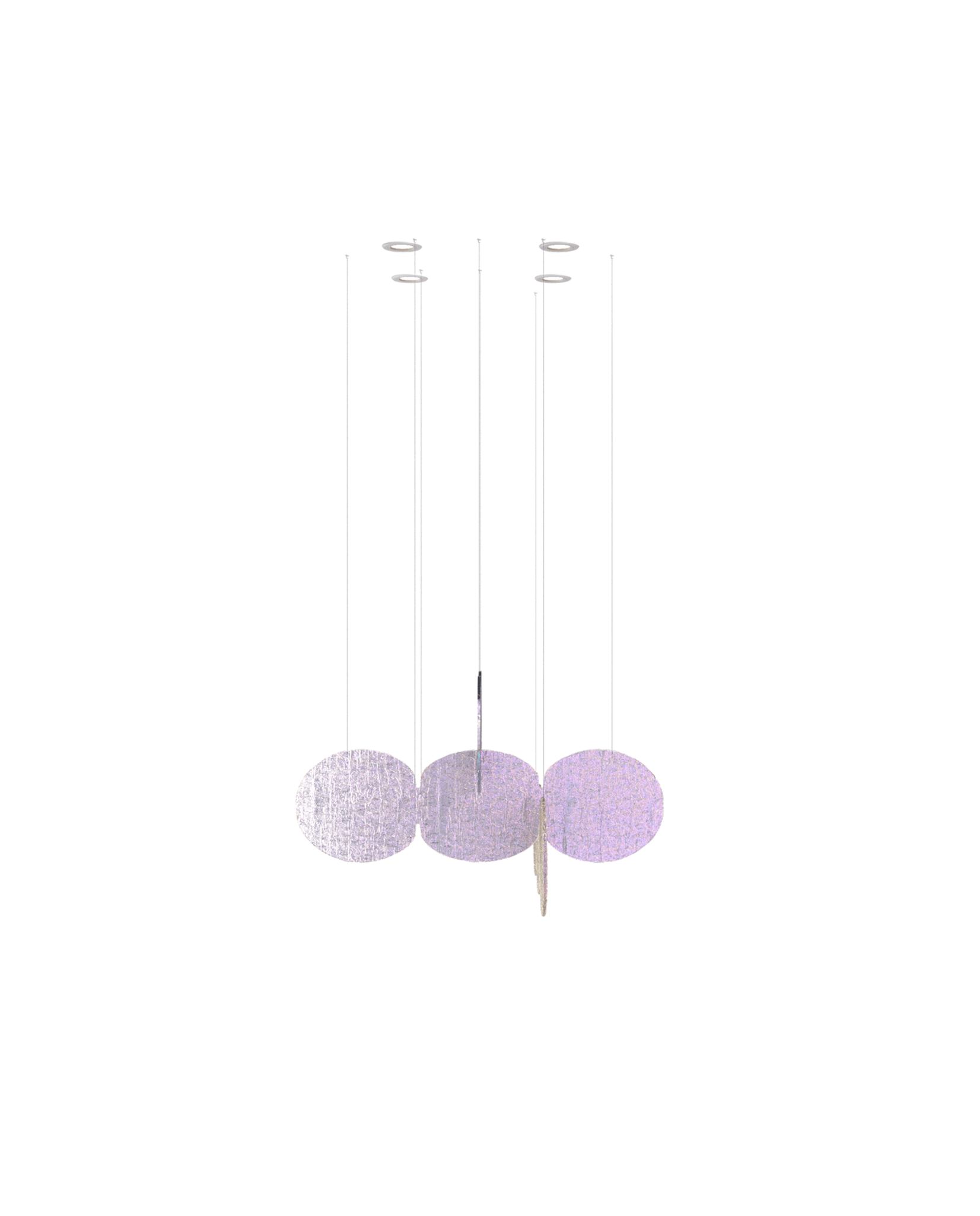 Clouds Iridescent Disc Chandelier