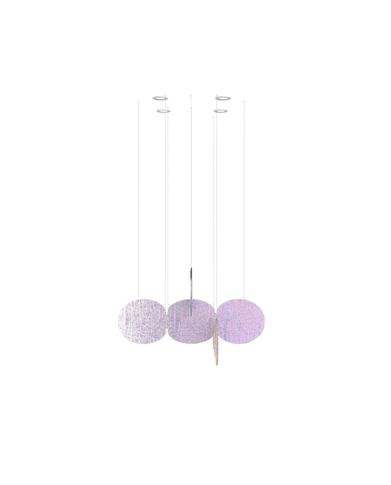 Clouds Iridescent Disc Chandelier