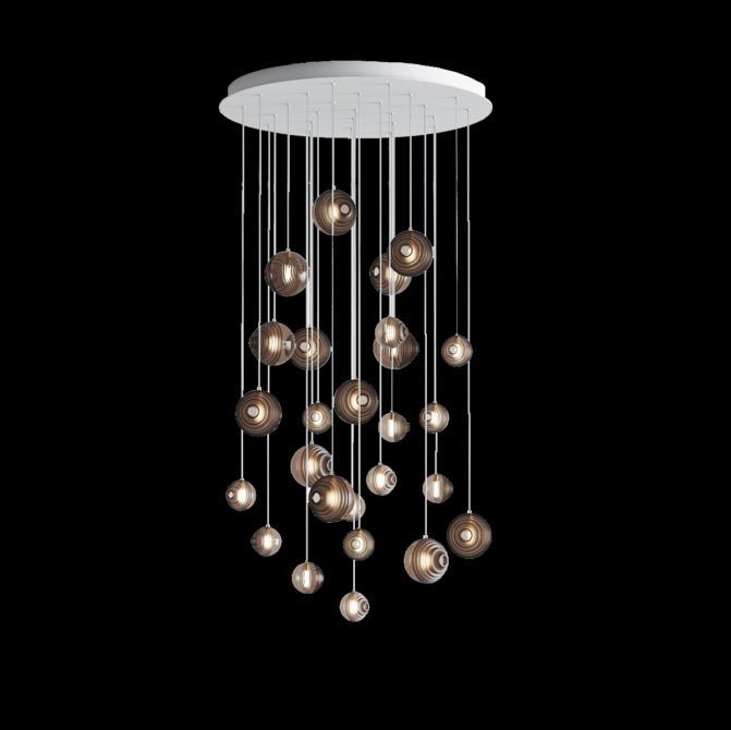 Cosmic Sphere Cascade Chandelier