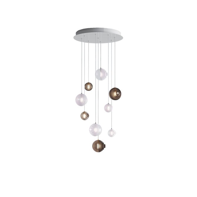 Cosmic Sphere Cascade Chandelier