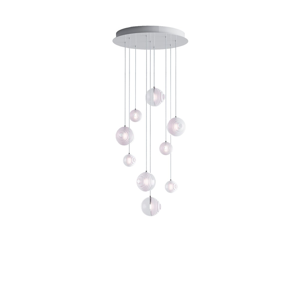 Cosmic Sphere Cascade Chandelier