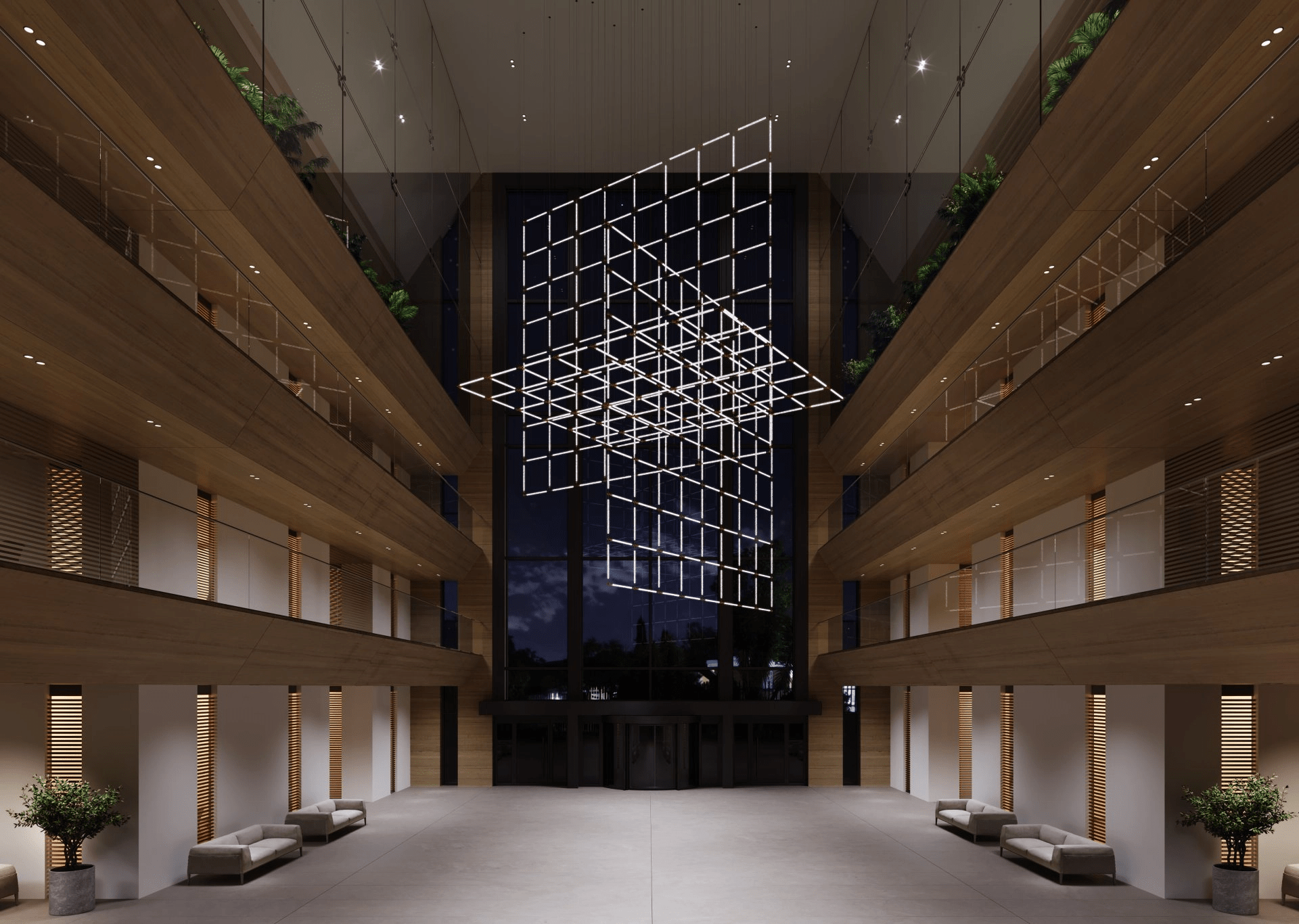 Crystal Grid Customize Chandelier