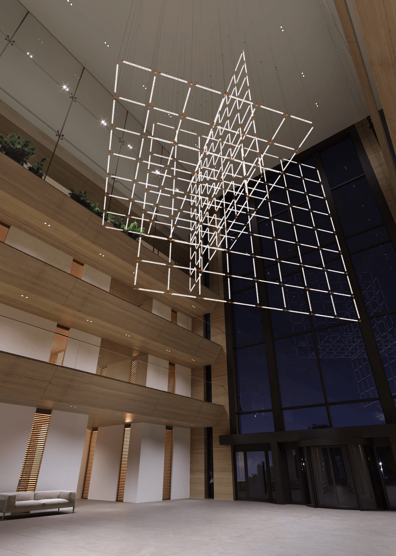 Crystal Grid Customize Chandelier