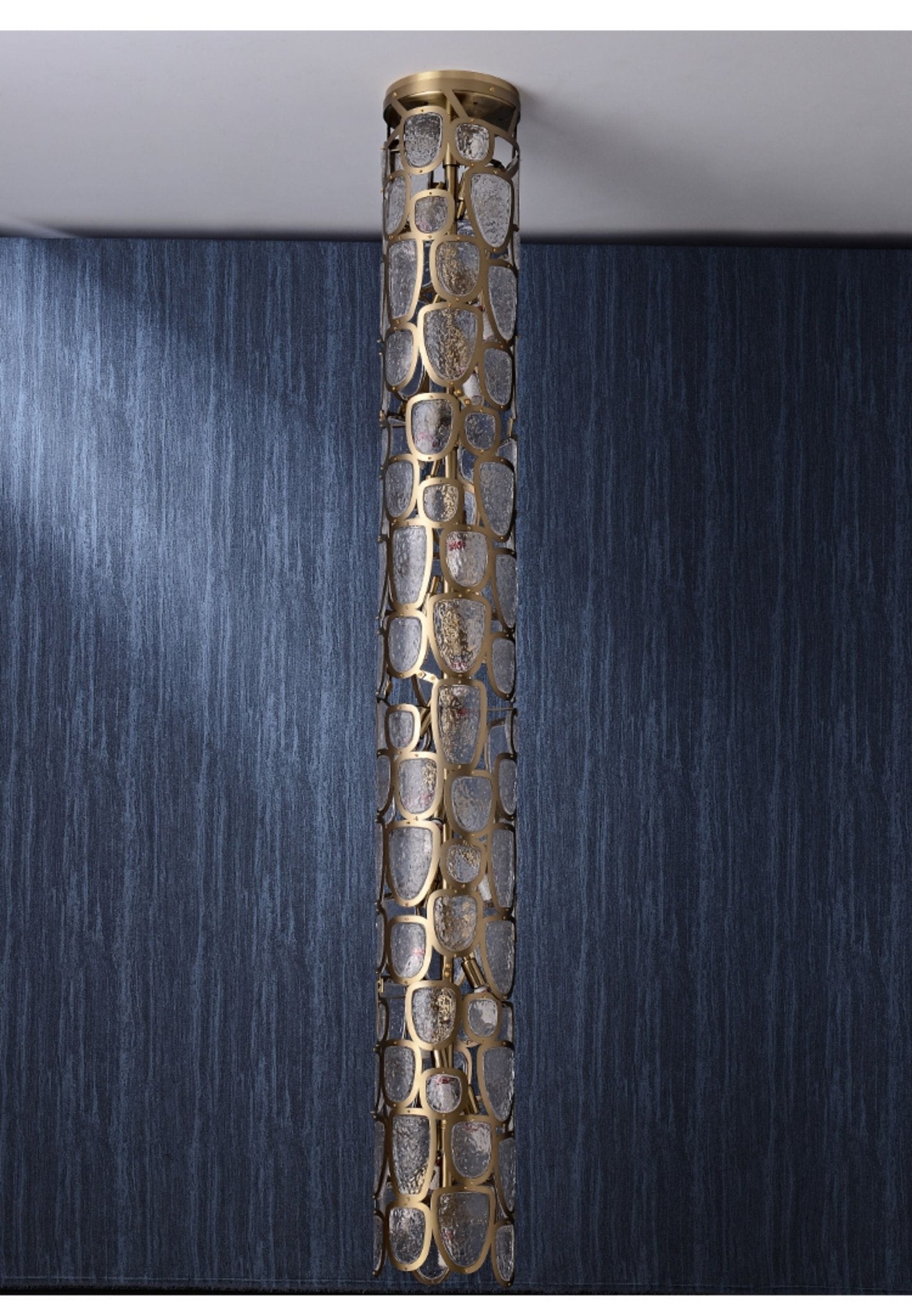 Crystal Mosaic Column Pendant Lamp