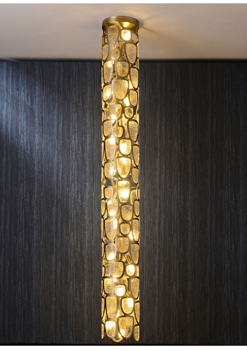 Crystal Mosaic Column Pendant Lamp
