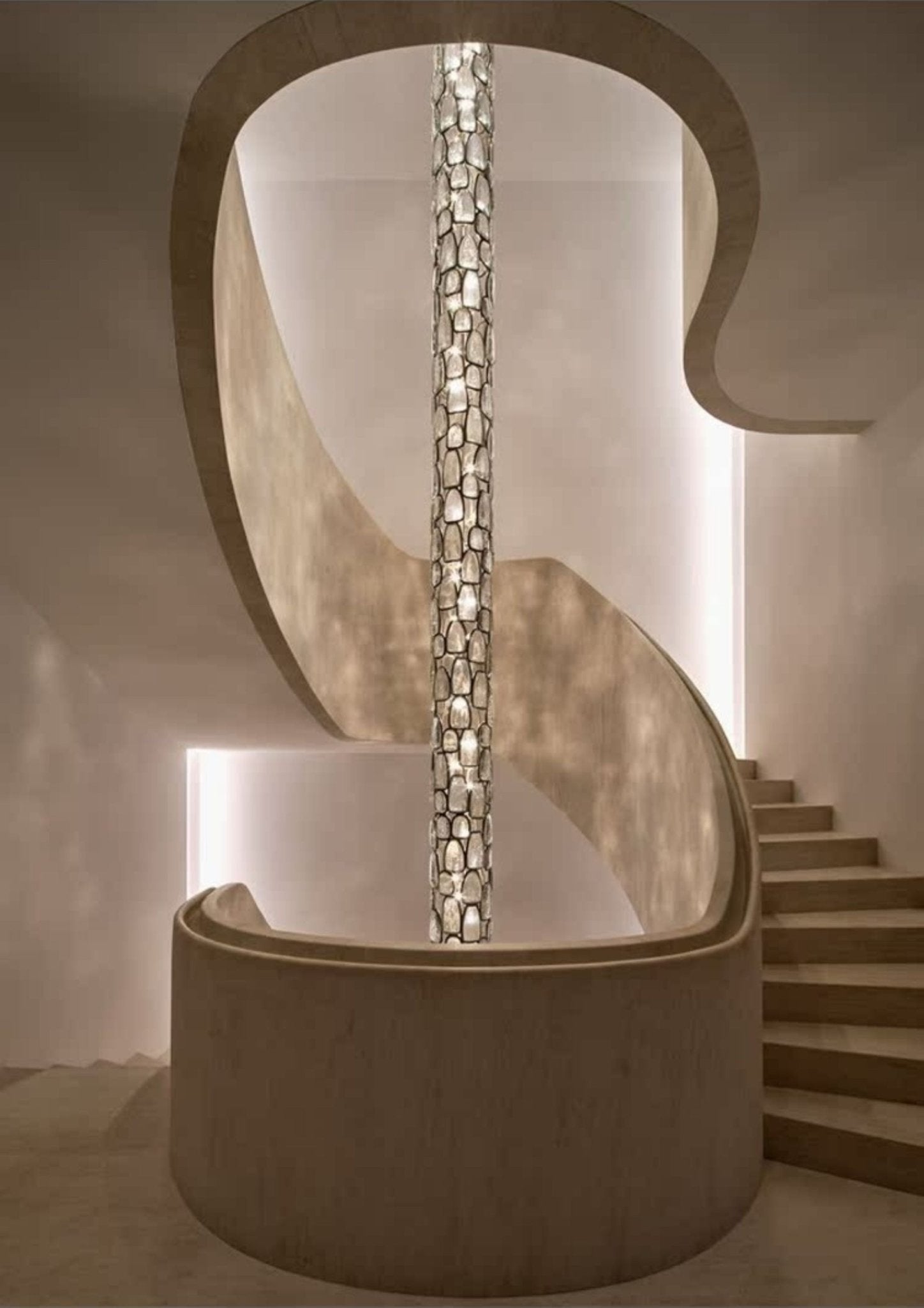 Crystal Mosaic Column Pendant Lamp