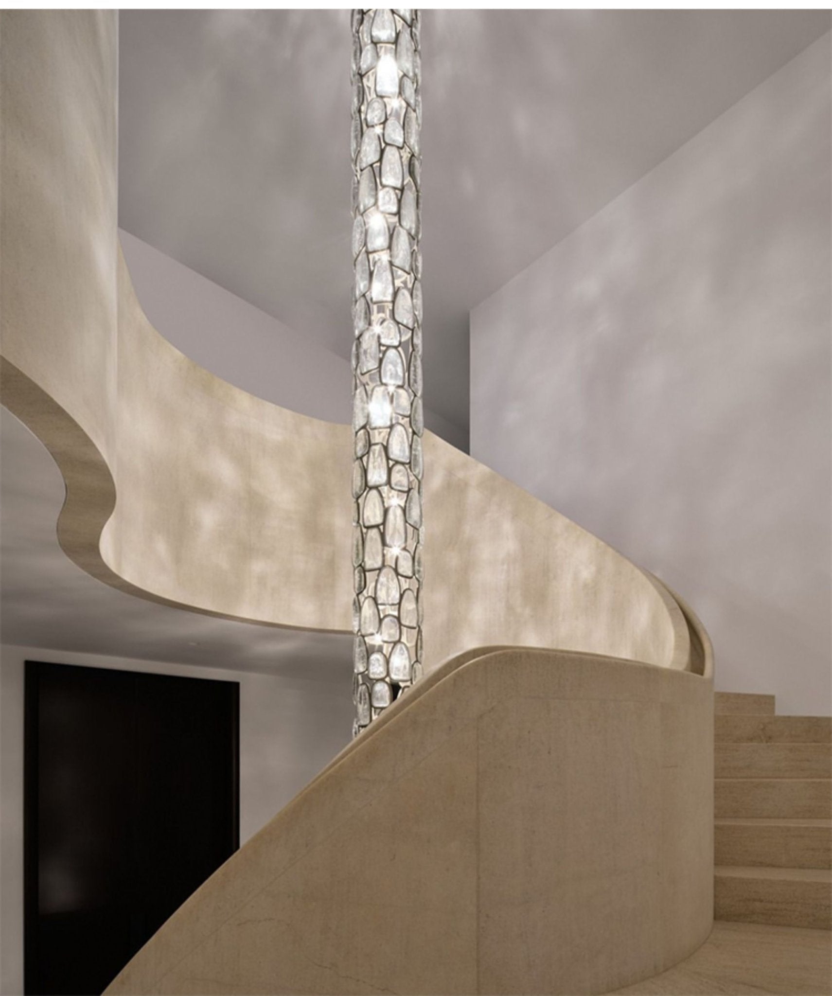 Crystal Mosaic Column Pendant Lamp