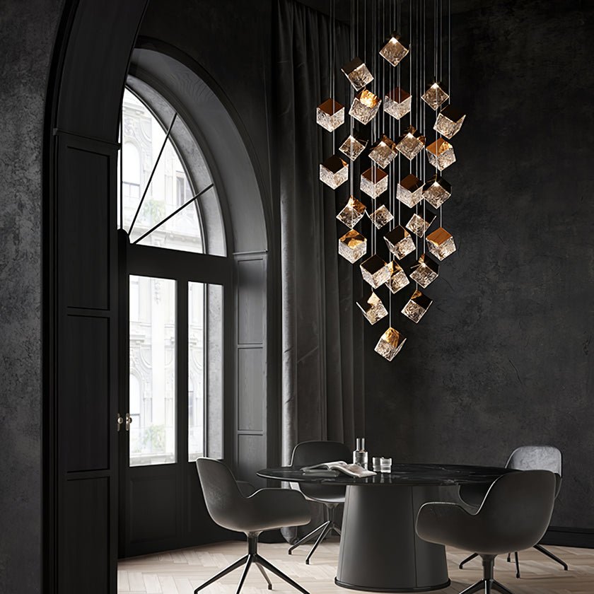 Cubic Luster Cascade Chandelier