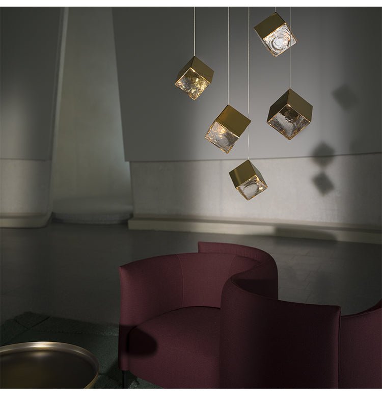 Cubic Luster Cascade Chandelier