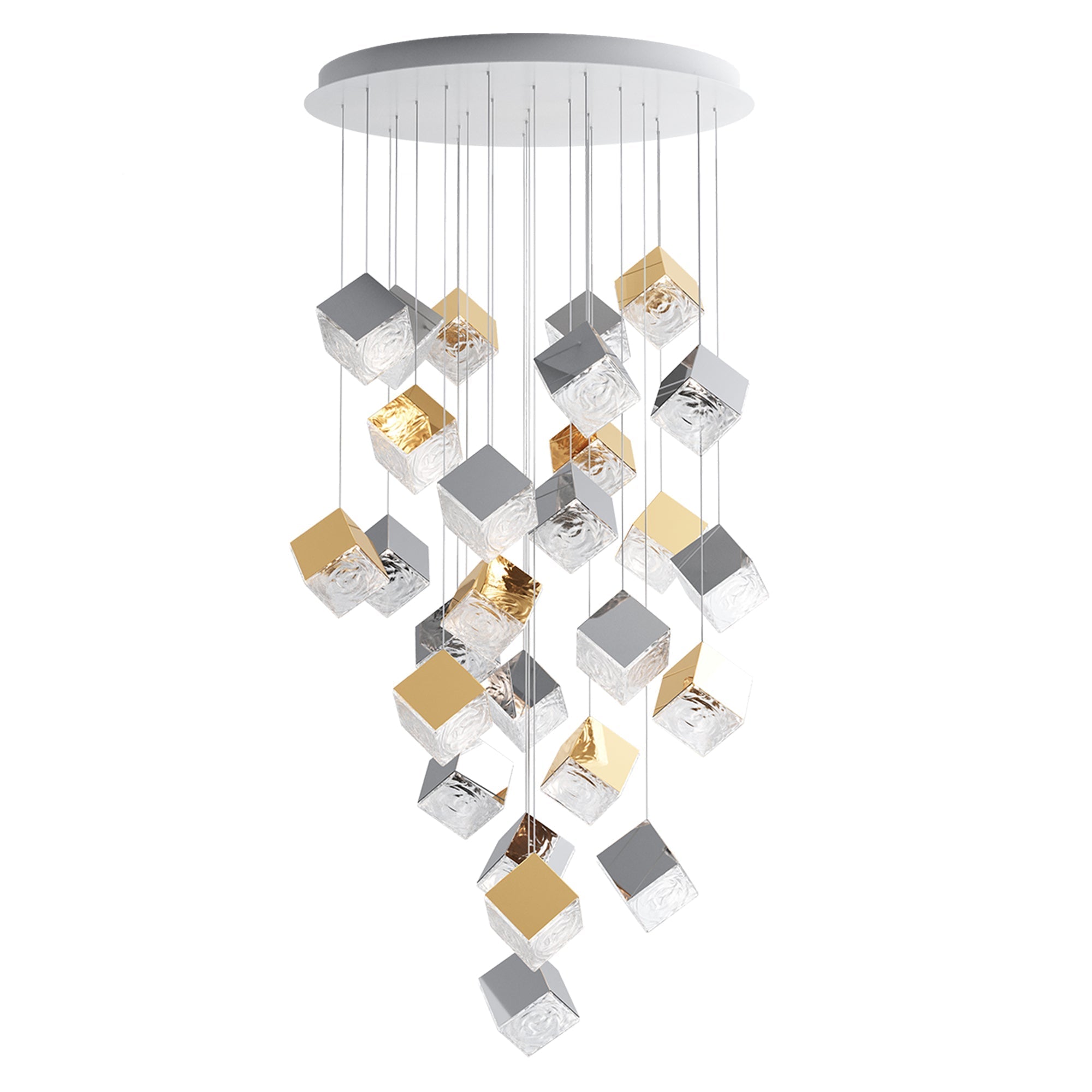 Cubic Luster Cascade Chandelier