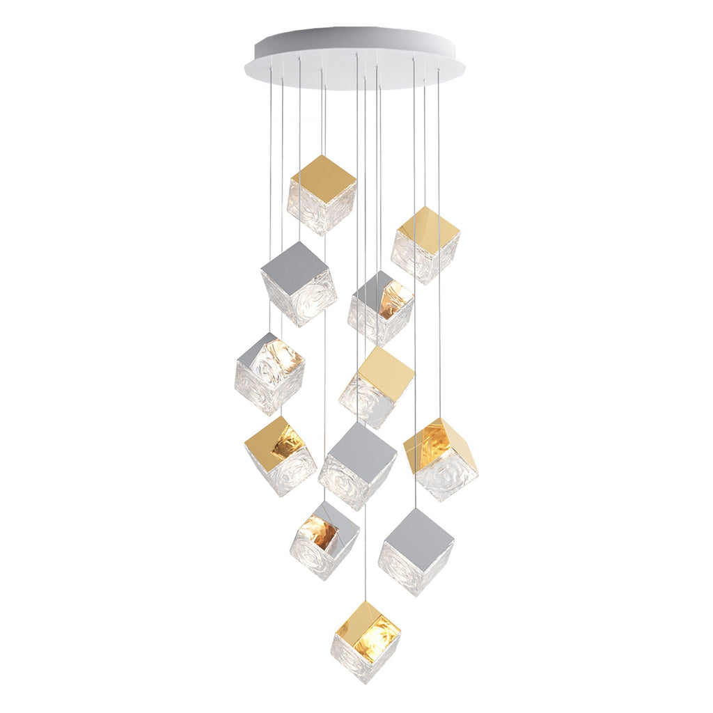 Cubic Luster Cascade Chandelier