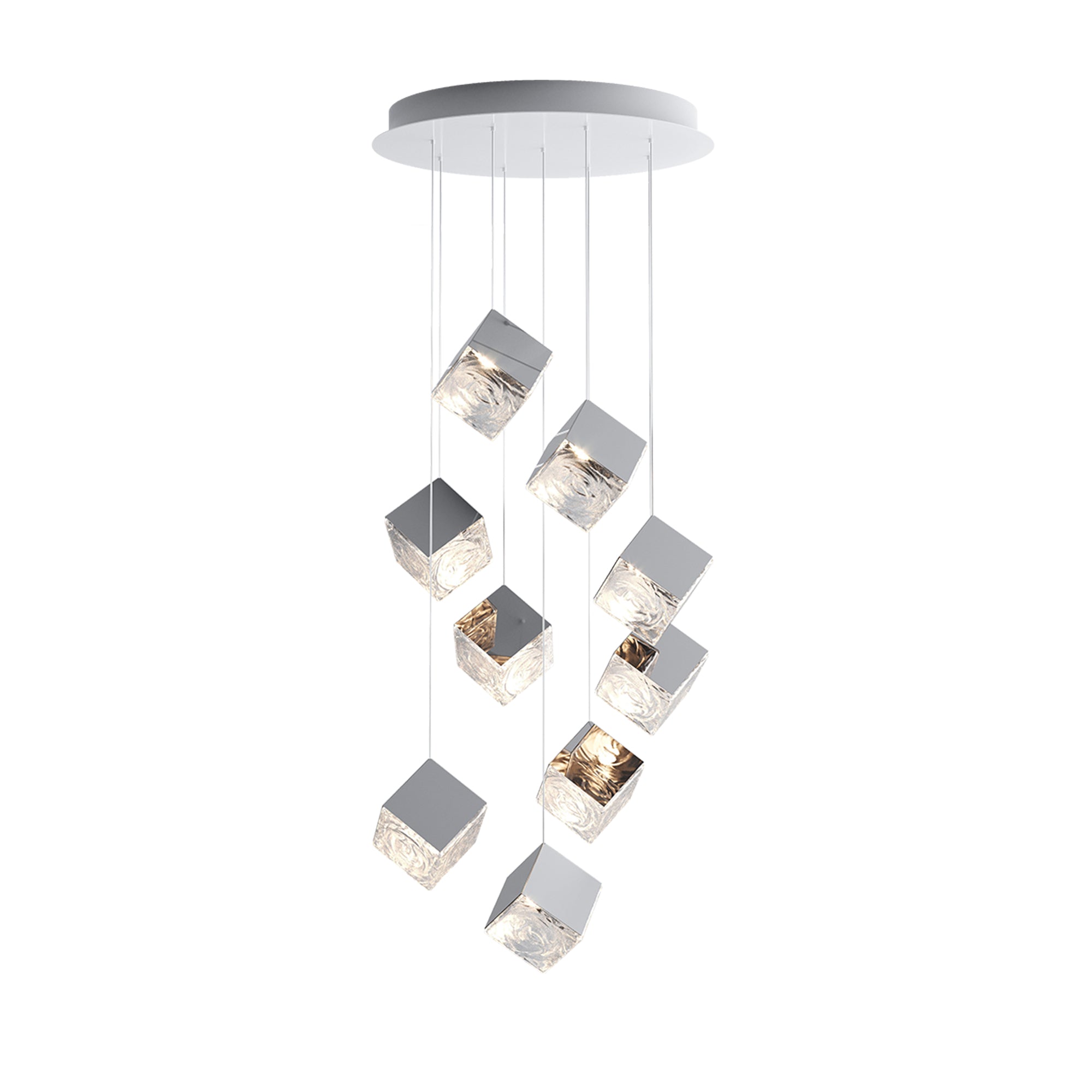 Cubic Luster Cascade Chandelier