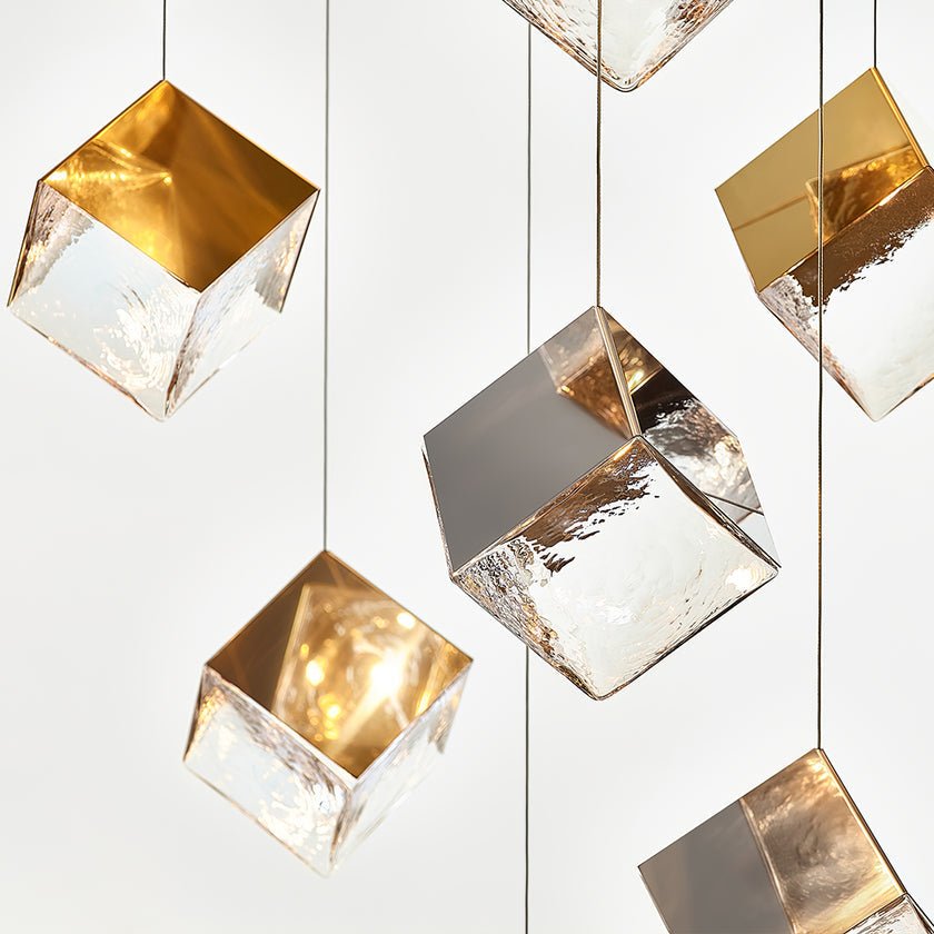 Cubic Luster Cascade Chandelier