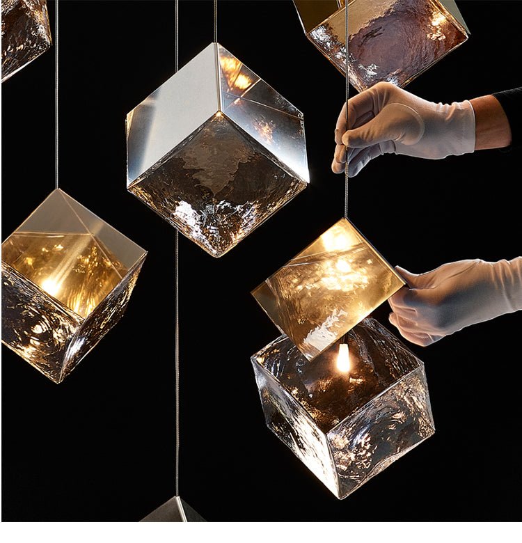 Cubic Luster Cascade Chandelier