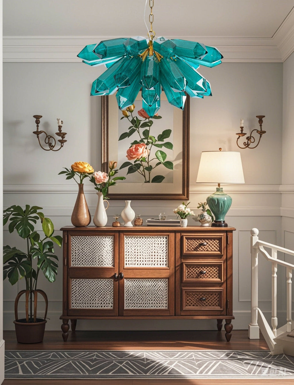 Emerald Crystal Chandelier