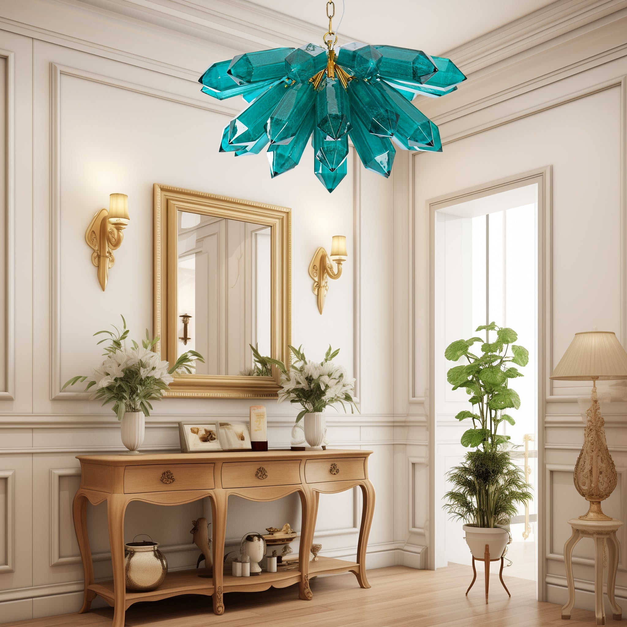 Emerald Crystal Chandelier