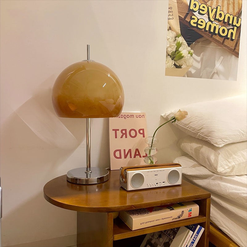 Glass Mushroom Table Lamp