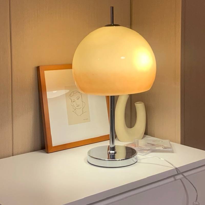 Glass Mushroom Table Lamp