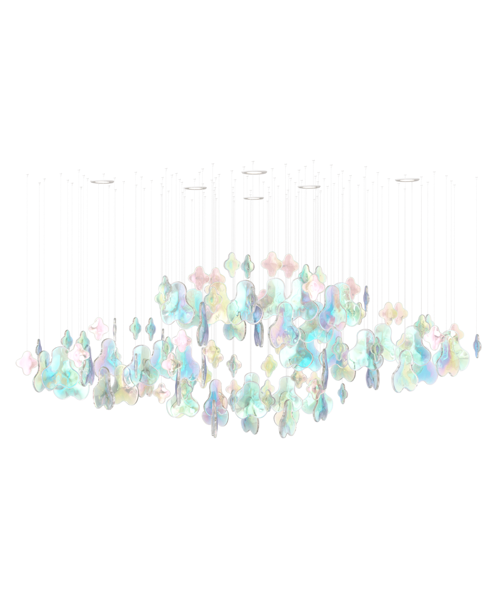 Iris Iridescent Blossom Chandelier