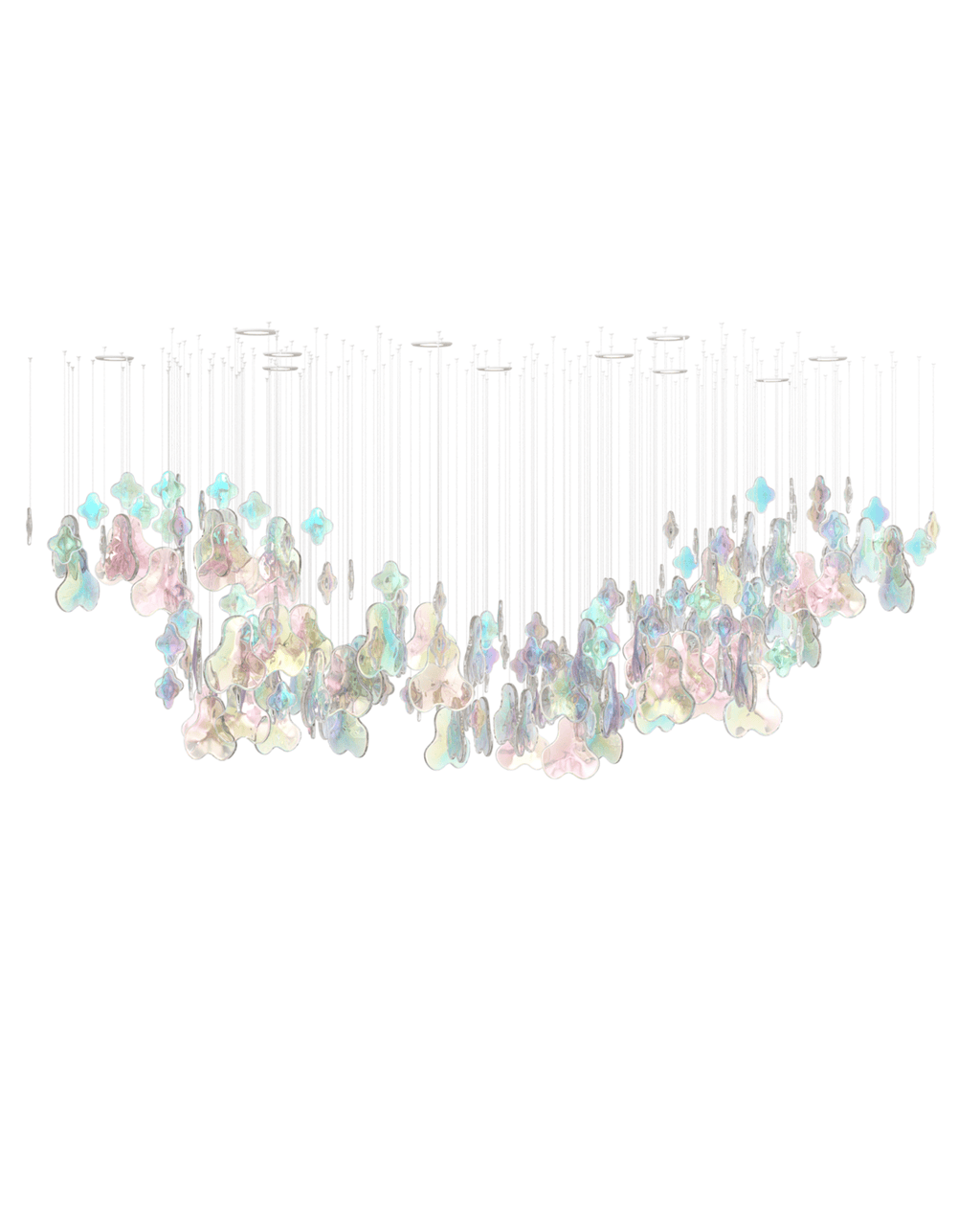 Iris Iridescent Blossom Chandelier