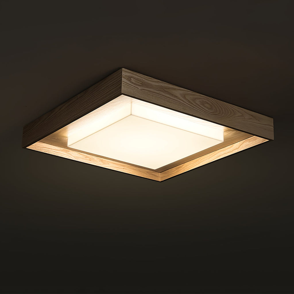 Kurin Wood Frame Ceiling Light