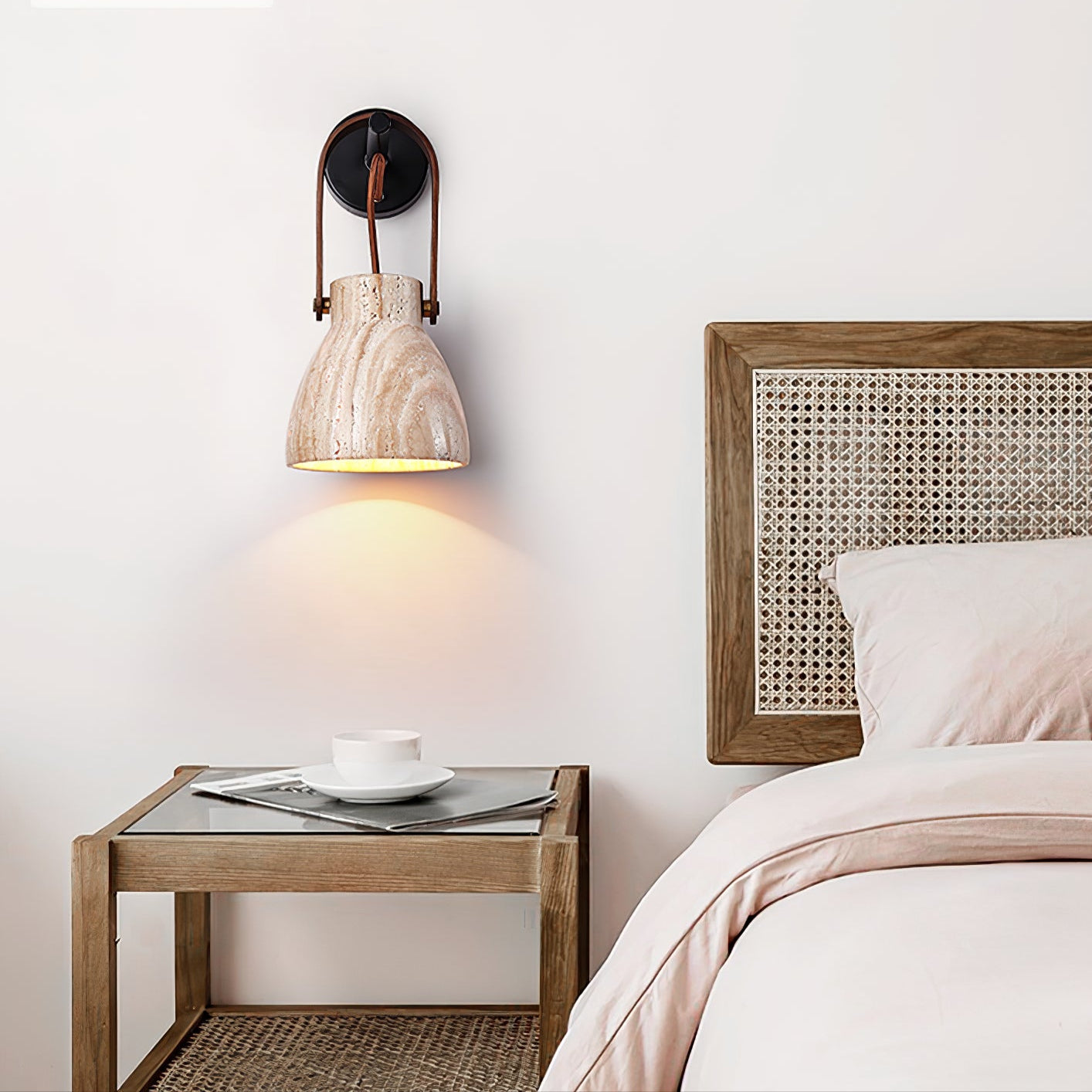 Lanta Arc Stone Sconce