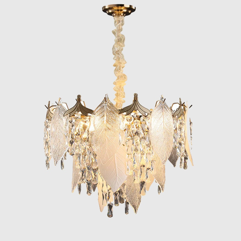 Leaf Crystal Chandelier
