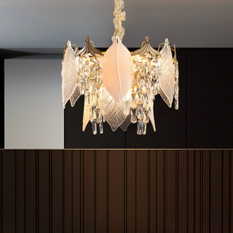 Leaf Crystal Chandelier