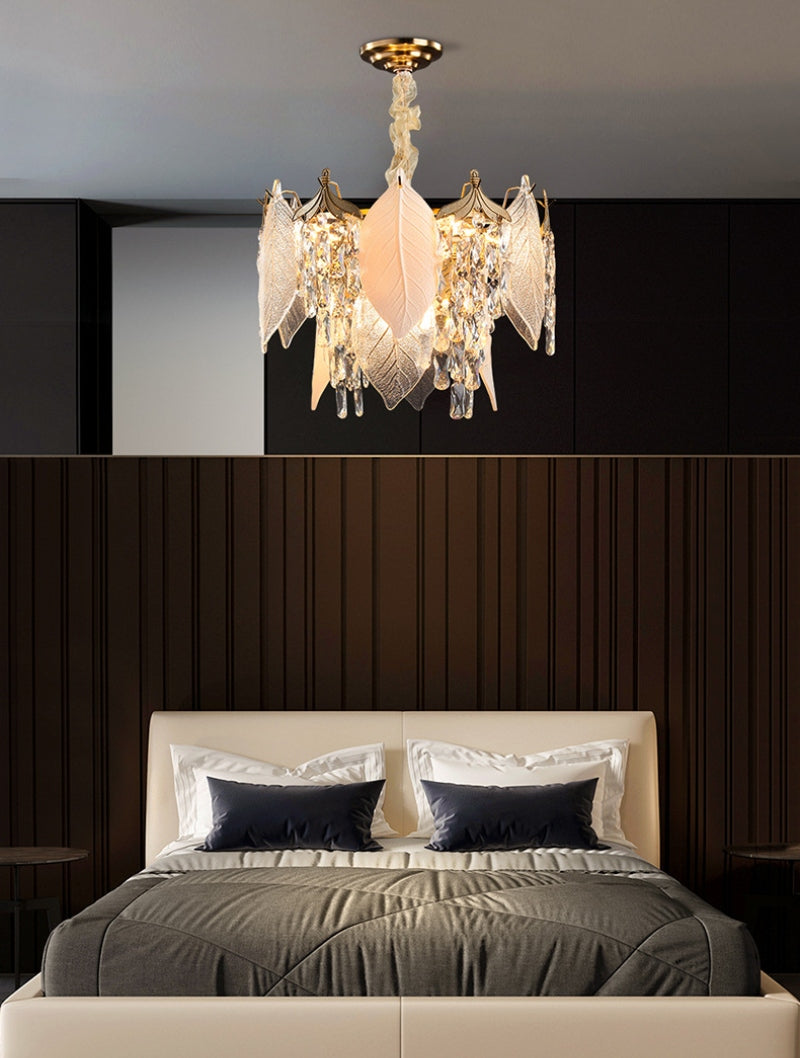 Leaf Crystal Chandelier