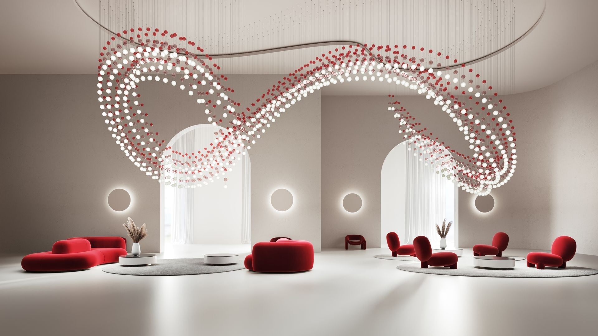 Pearl Curtain Customize Chandelier