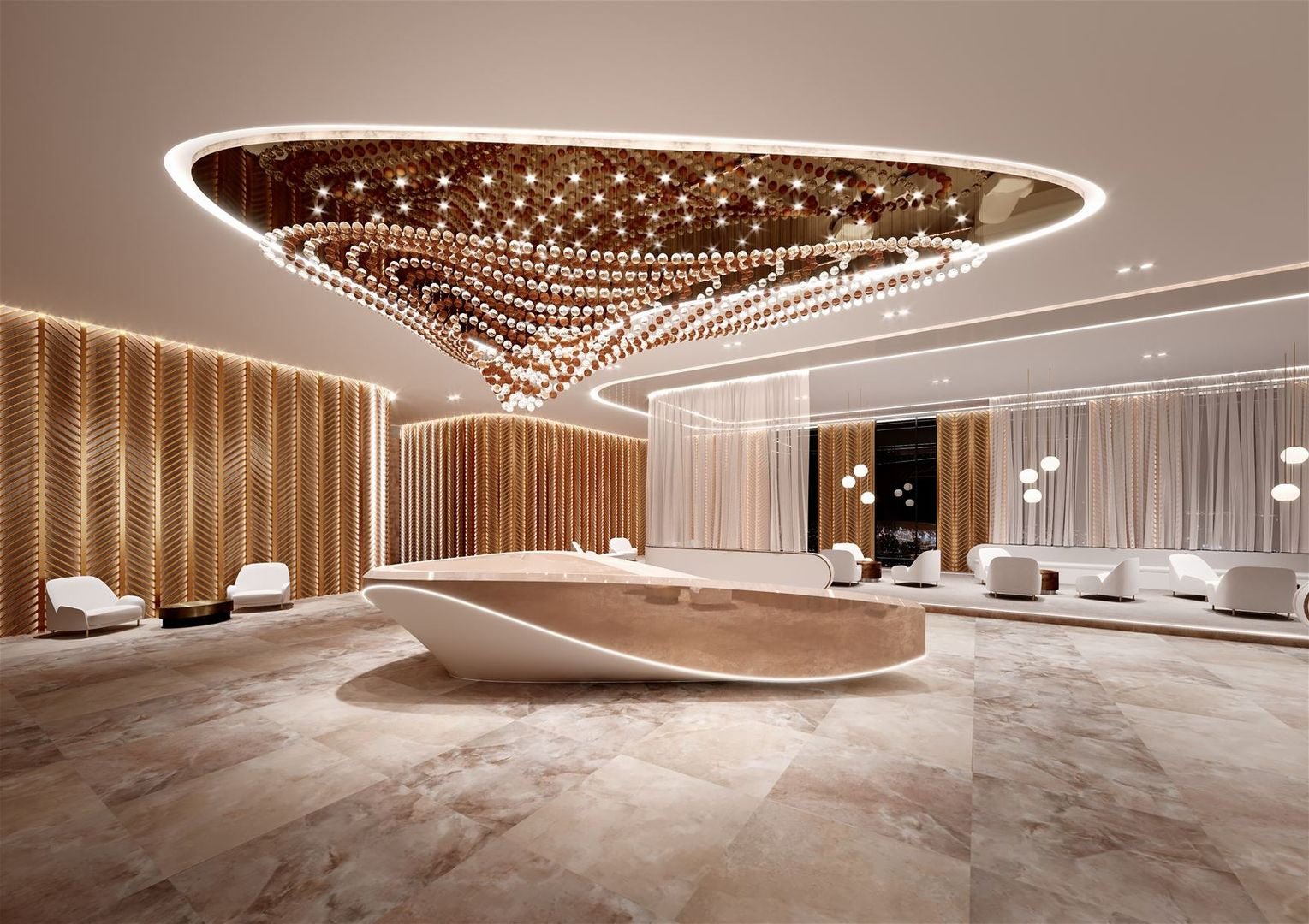 Pearl Wave Customize Chandelier