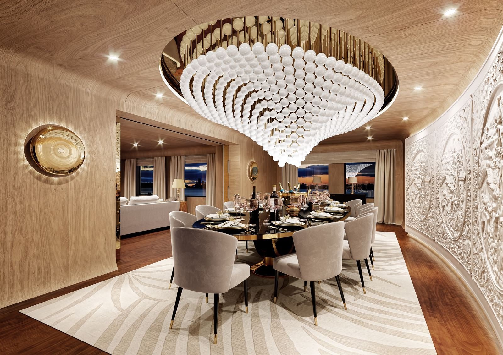 Pearl Wave Customize Chandelier