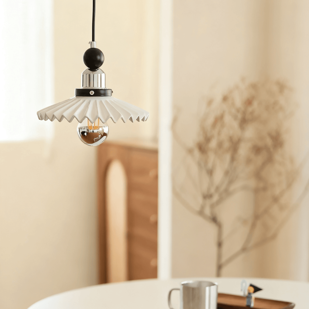 Pleated Petal Pendant Lamp