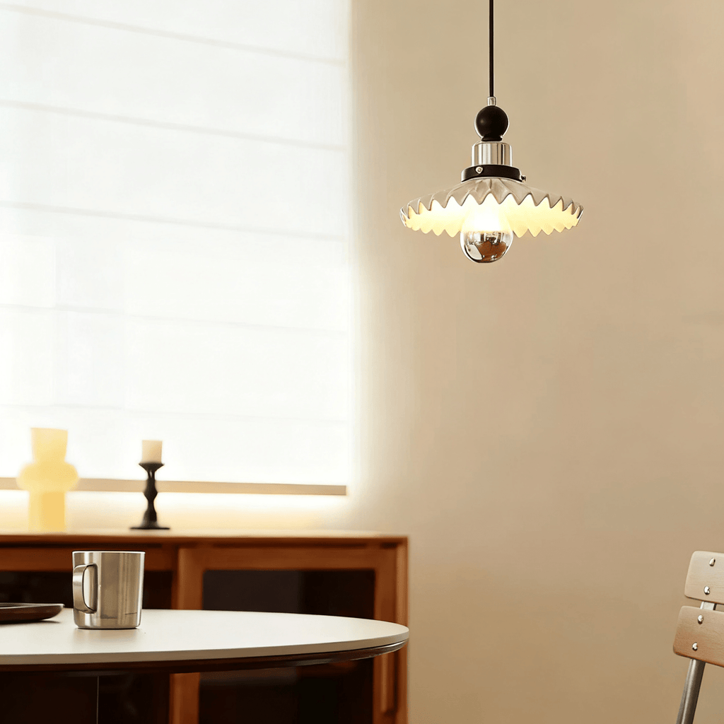Pleated Petal Pendant Lamp